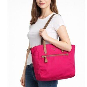 Michael Kors Large Kelsey Nylon Tote in ULTRA PINK .